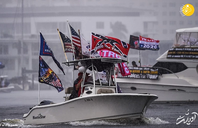 گزارش تصویری دعا برای بهبودی حال دونالد ترامپ